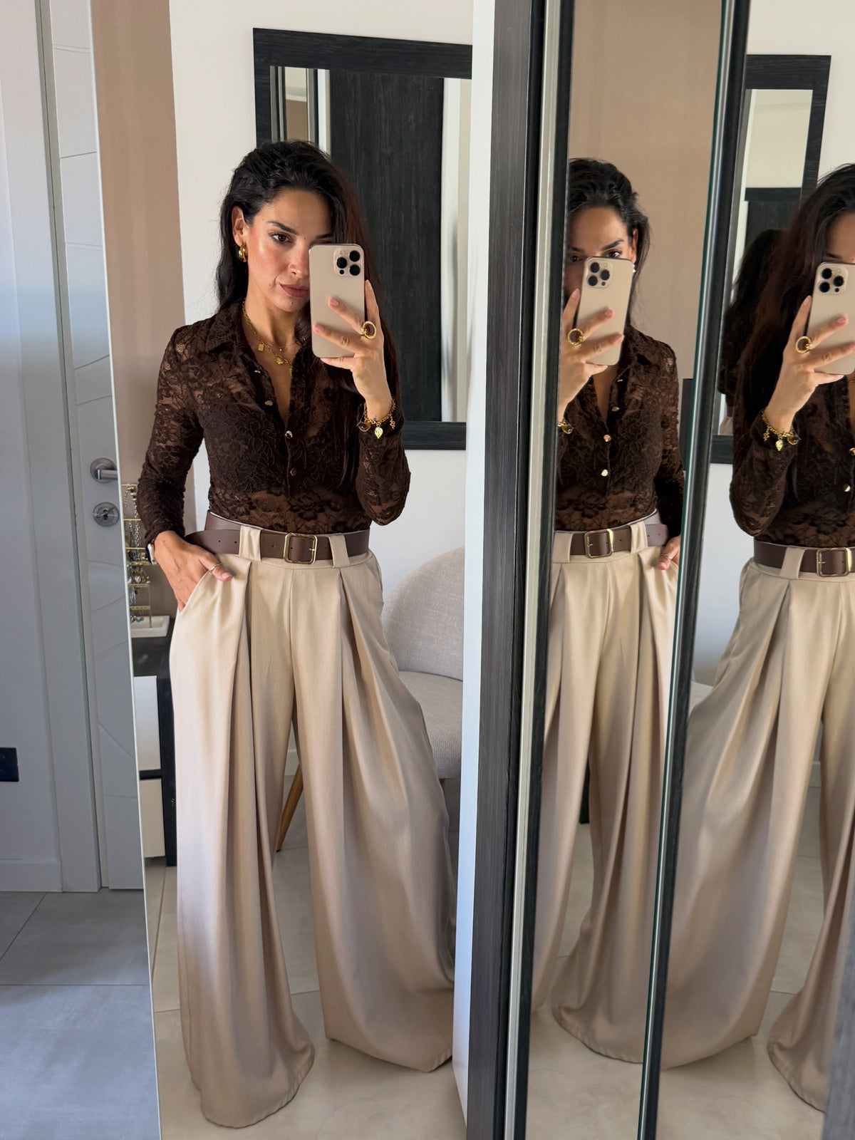Pantalone palazzo ampio