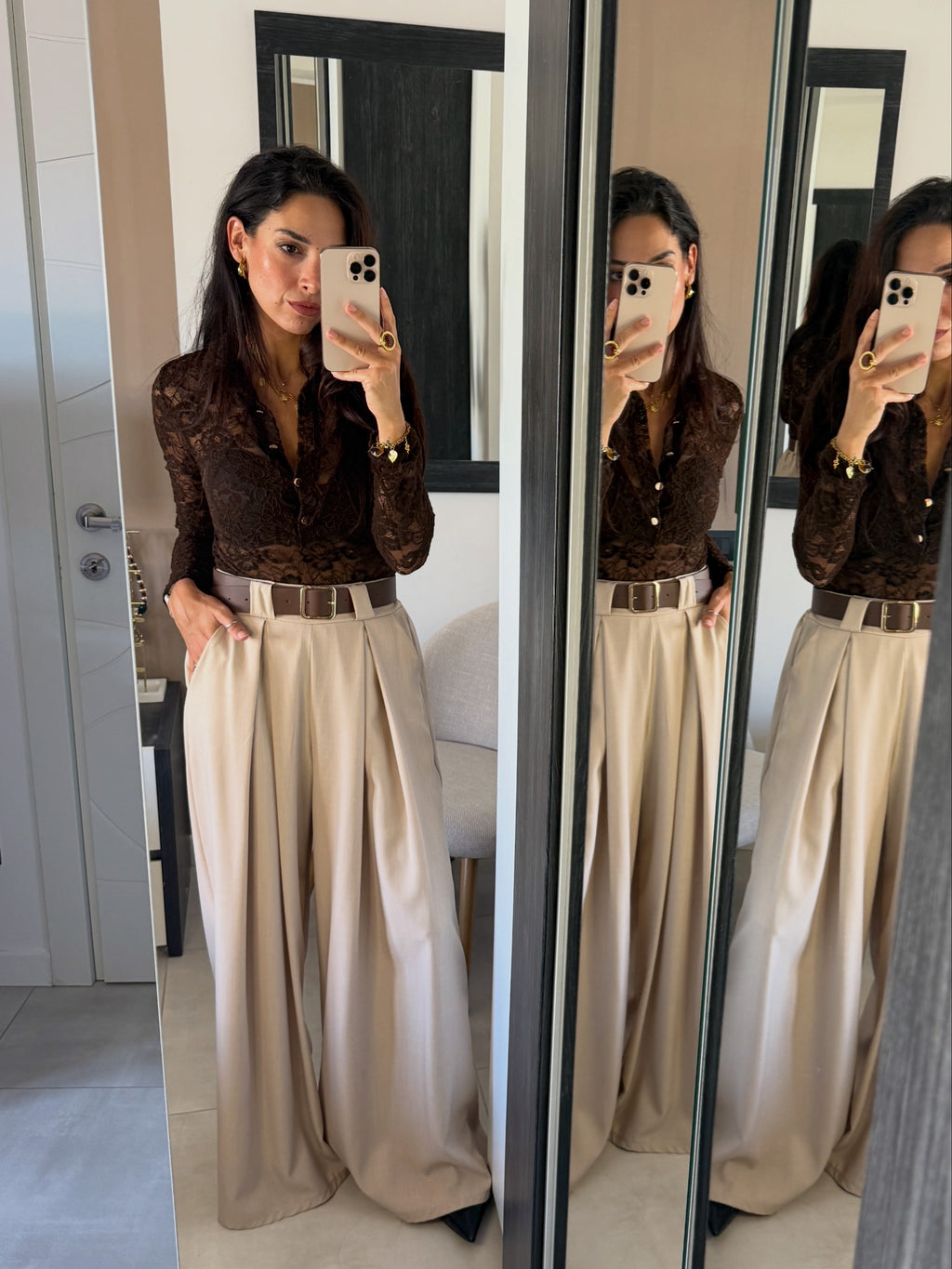 Pantalone palazzo ampio