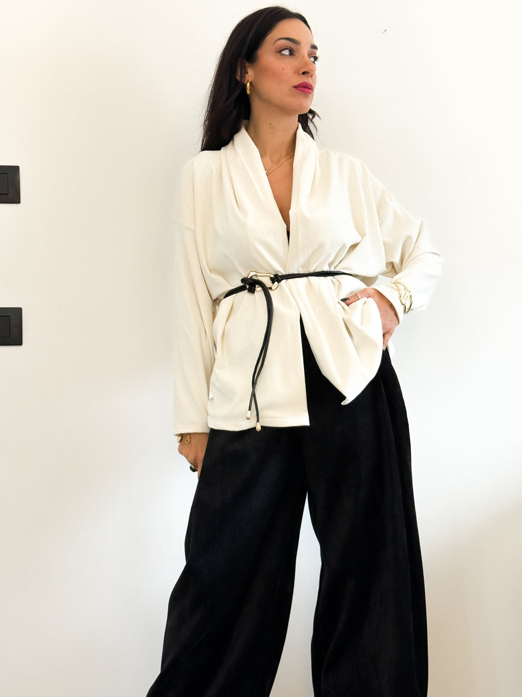 Maglia cardigan Bardot