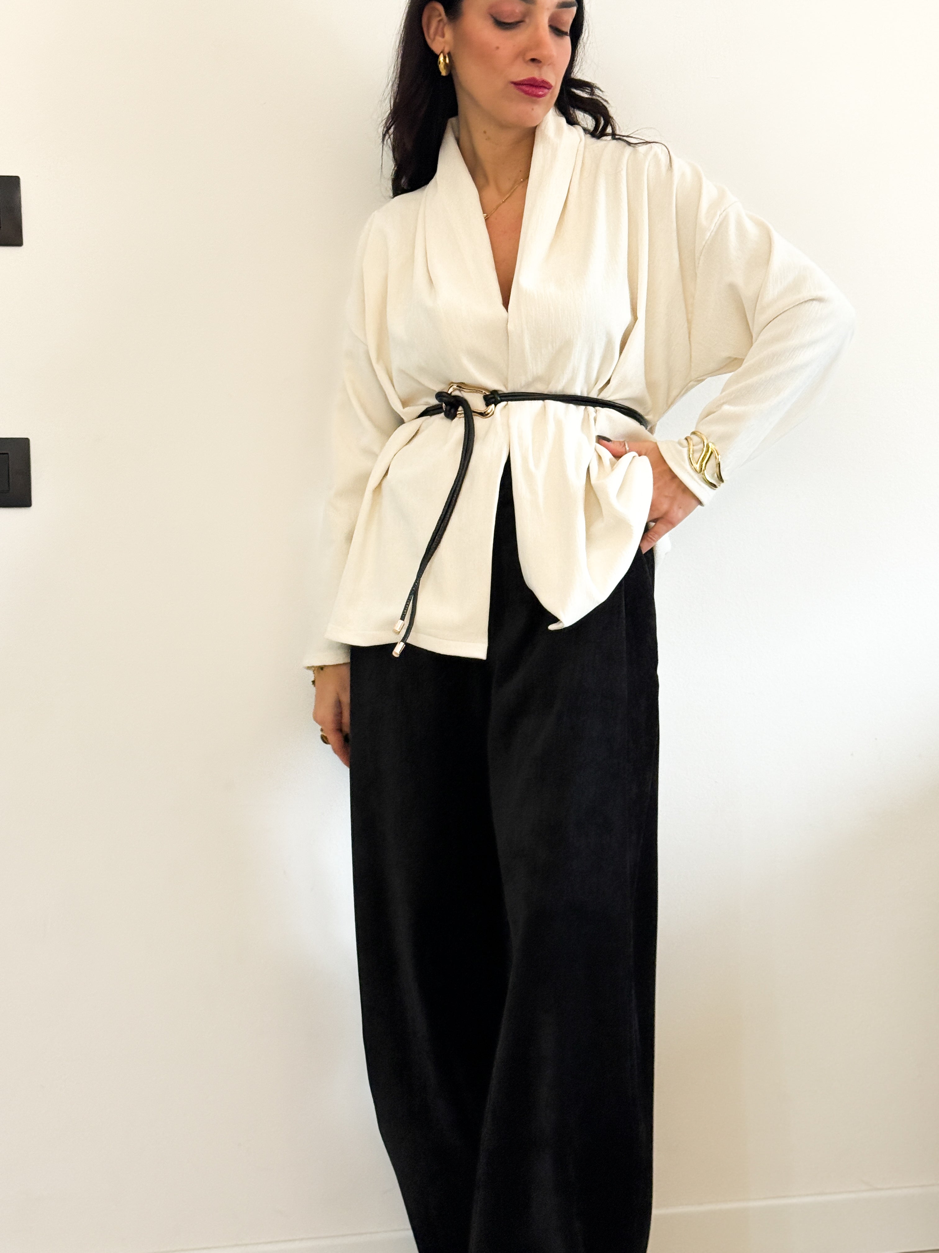 Maglia cardigan Bardot