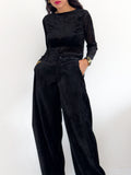 Pantalone baggy velluto