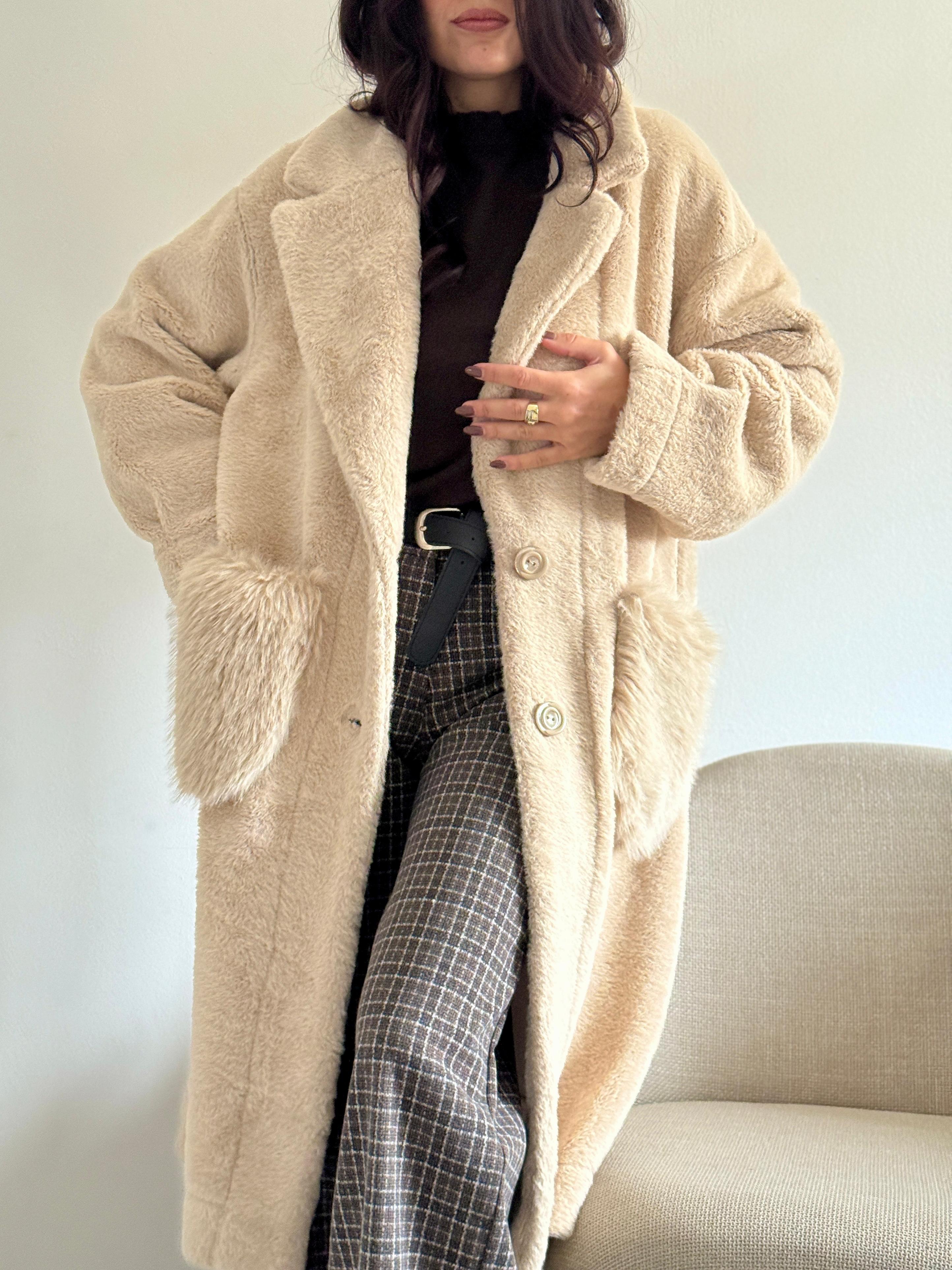 Cappotto tasche peliccia