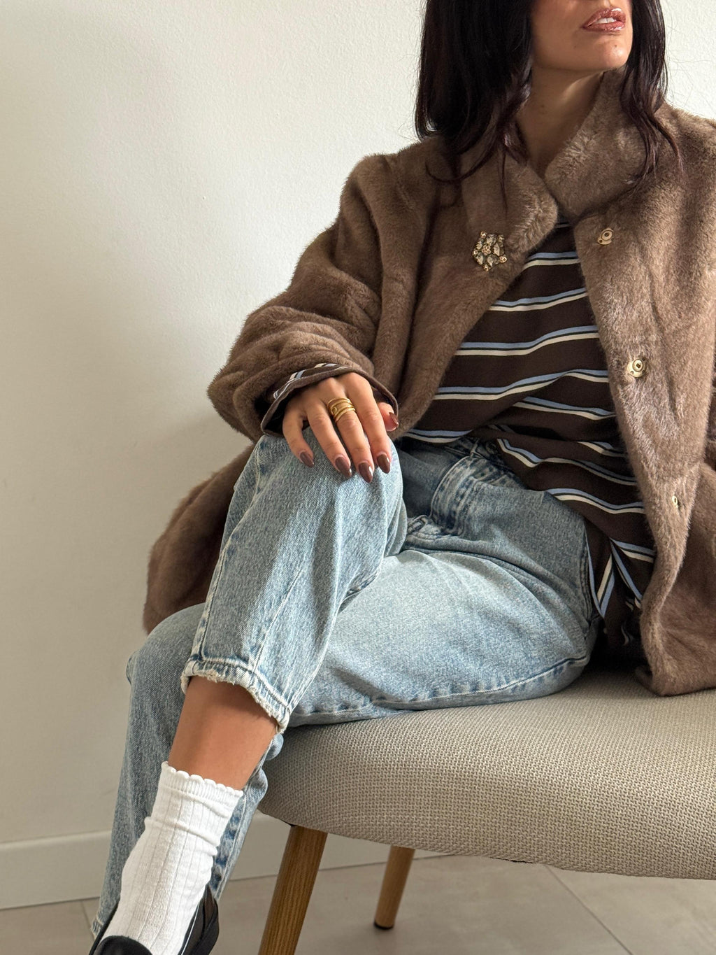 Maglia a righe lunga